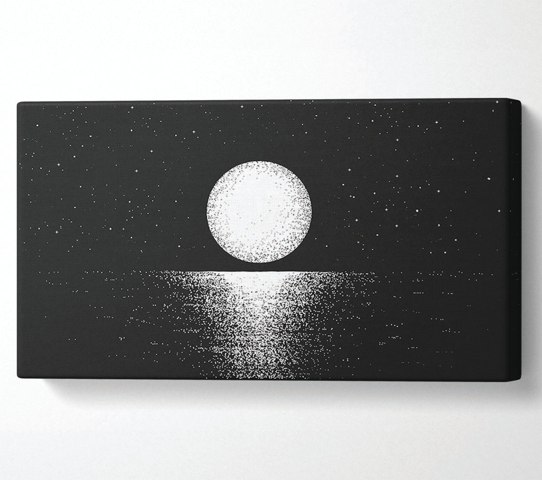  A Canvas Print of Moonlight Over The Sea Canvas Print