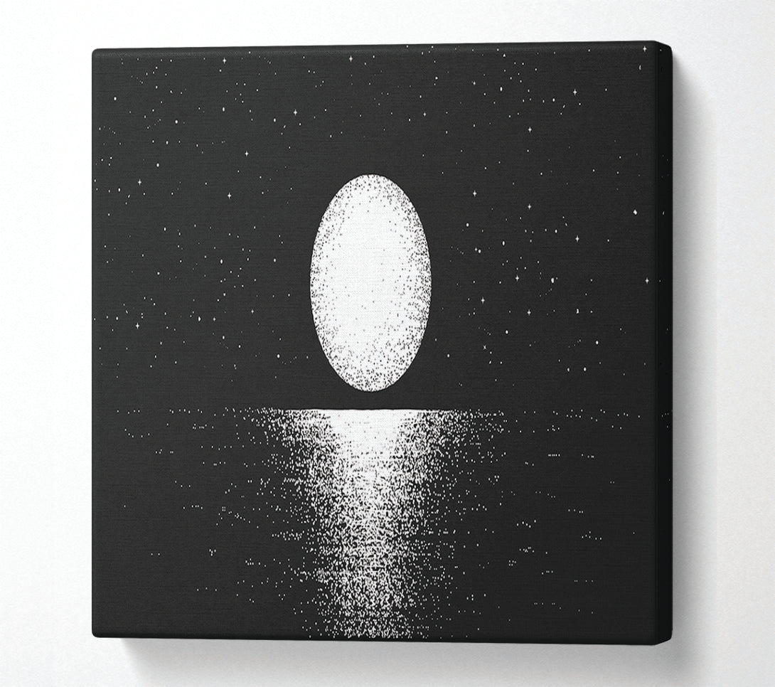  A Canvas Print of Moonlight Over The Sea Canvas Print