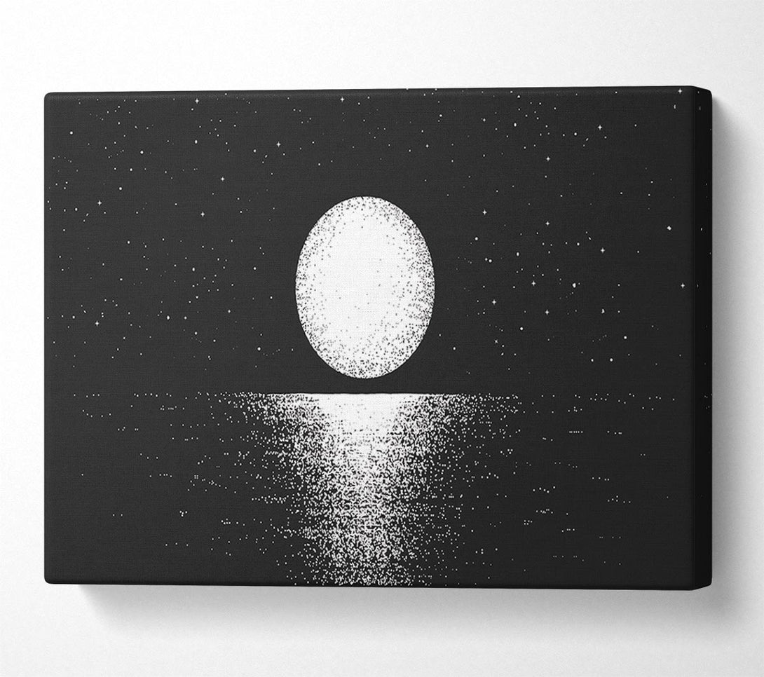  A Canvas Print of Moonlight Over The Sea Canvas Print