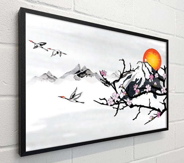 Branches In The Japanese Sunrise