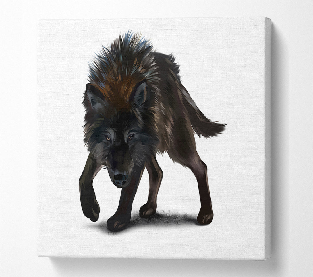  A Canvas Print of The Angry Wolf Canvas Wall Art