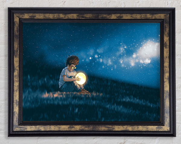 Holding The Moon Framed Print