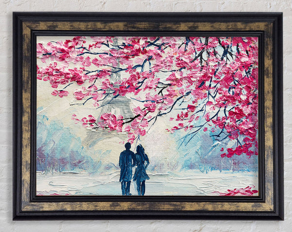 Walk Through Paris Blossom Framed Print