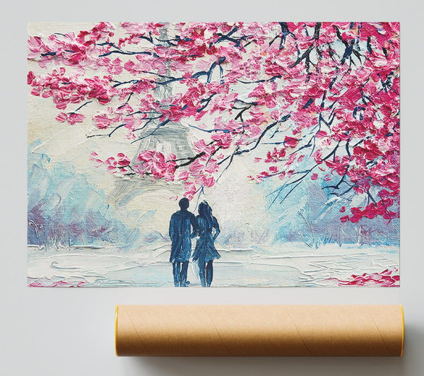 Walk Through Paris Blossom Giclee Print