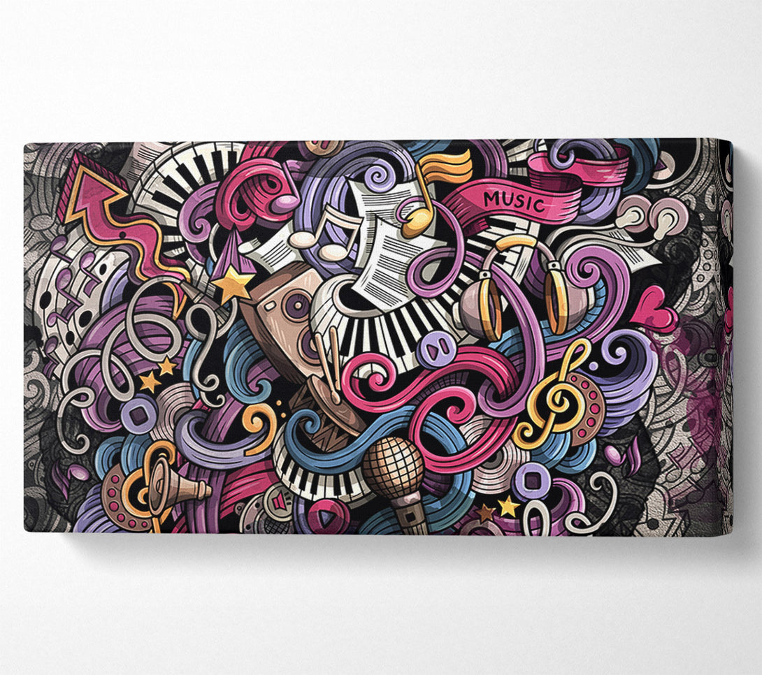  A Canvas Print of Abstract Patterns Of Music Canvas Wall Art