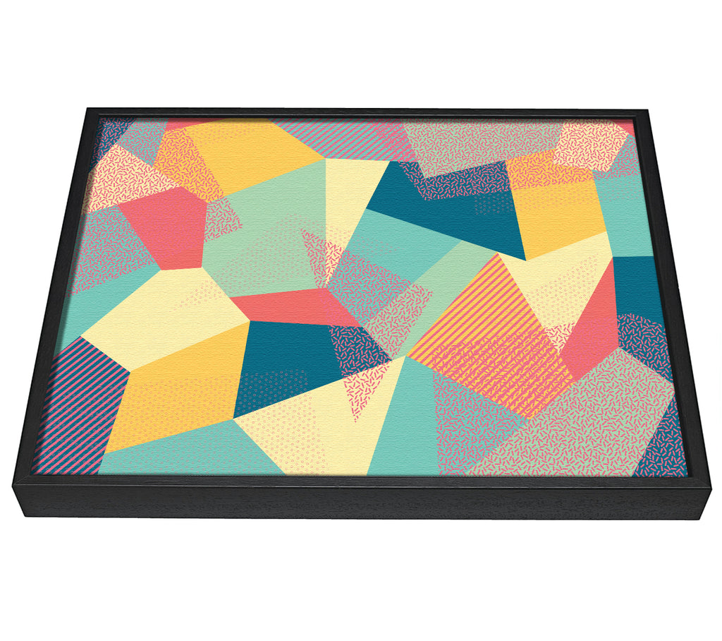 A picture of a Abstract Triangles framed canvas print sold by Wallart-Direct.co.uk