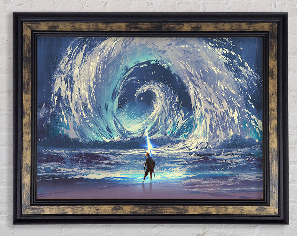 Swirl Of Ocean Powers Framed Print