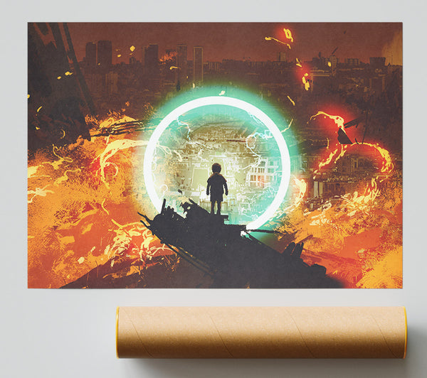 The Neon Ring Of Fire Giclee Print