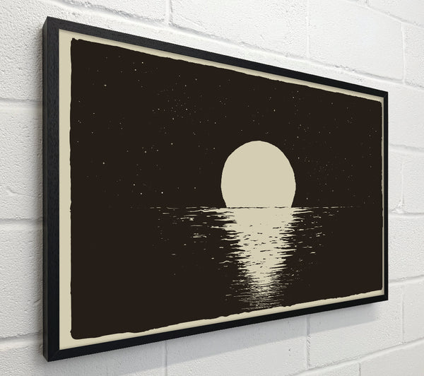 The Moon At Night Sea