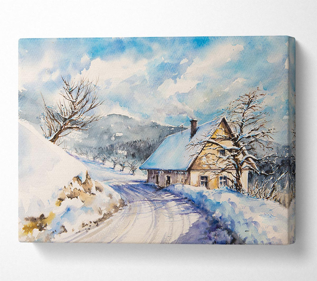  A Canvas Print of The Winter Retreat Canvas Wall Art