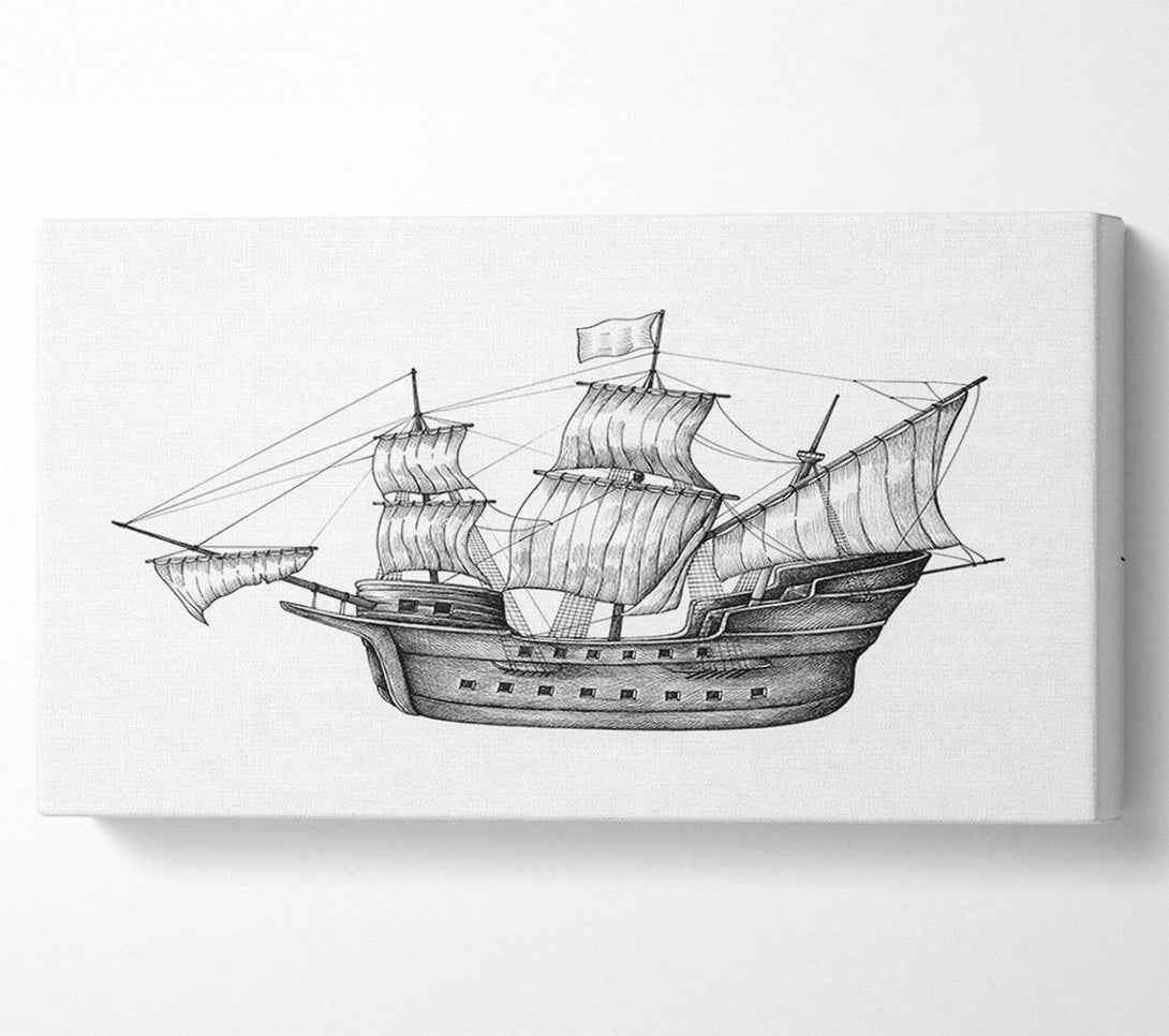  A Canvas Print of Pirate Ship Ahoy Canvas Art