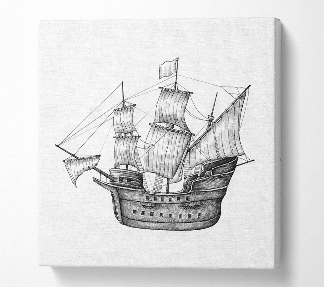  A Canvas Print of Pirate Ship Ahoy Canvas Art