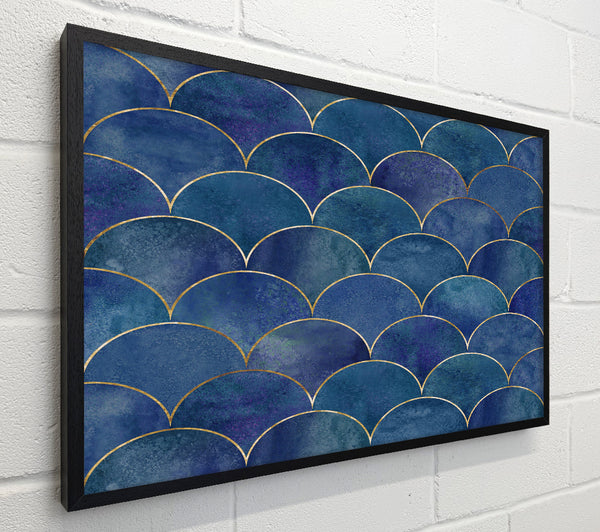 Half Circle Blue Pattern