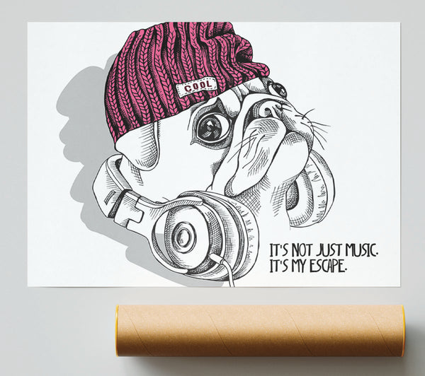 Pug Music Giclee Print
