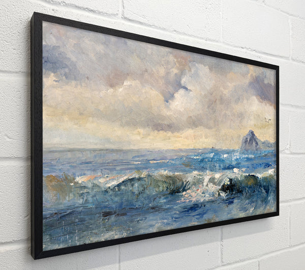 Dull Skies Over The Crashing Waves