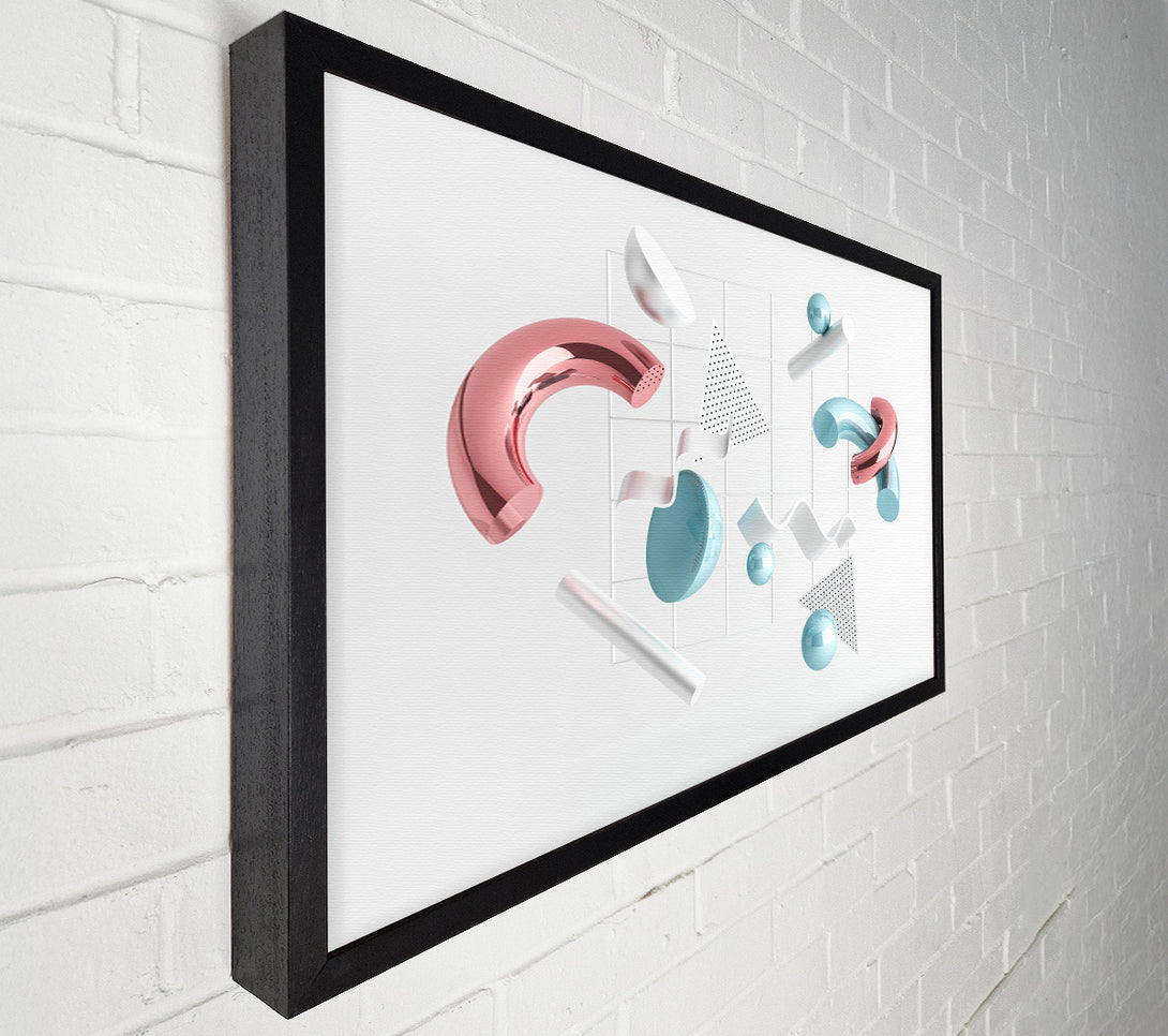  A Canvas Print of Three Dimensional Shapes Canvas Wall Art