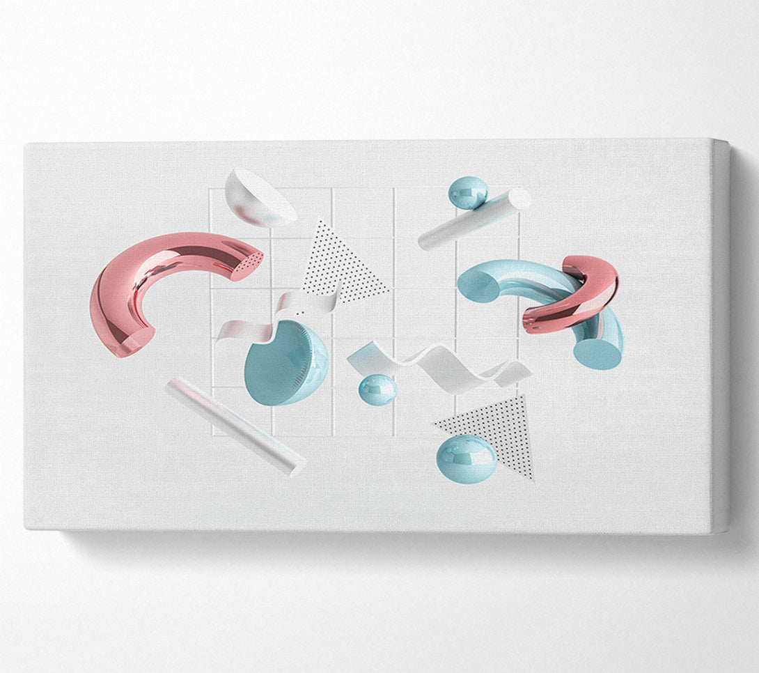  A Canvas Print of Three Dimensional Shapes Canvas Wall Art