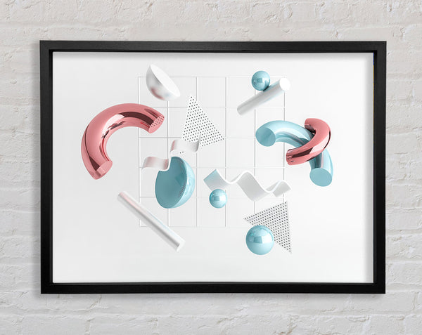Three Dimensional Shapes Framed Print