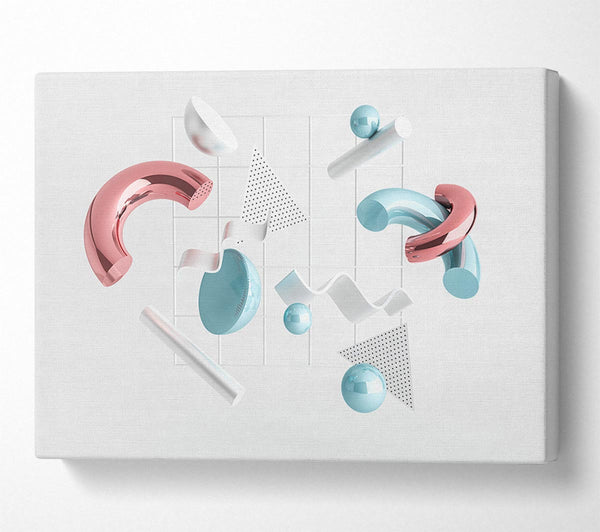  A Canvas Print of Three Dimensional Shapes Canvas Wall Art