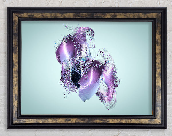 Lilac Petal Abstract Framed Print