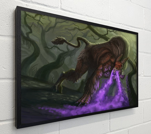 Purple Smoke Breathing Creature
