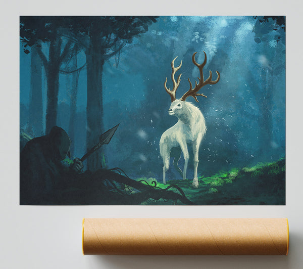 The Mythical Horned Creature Print
