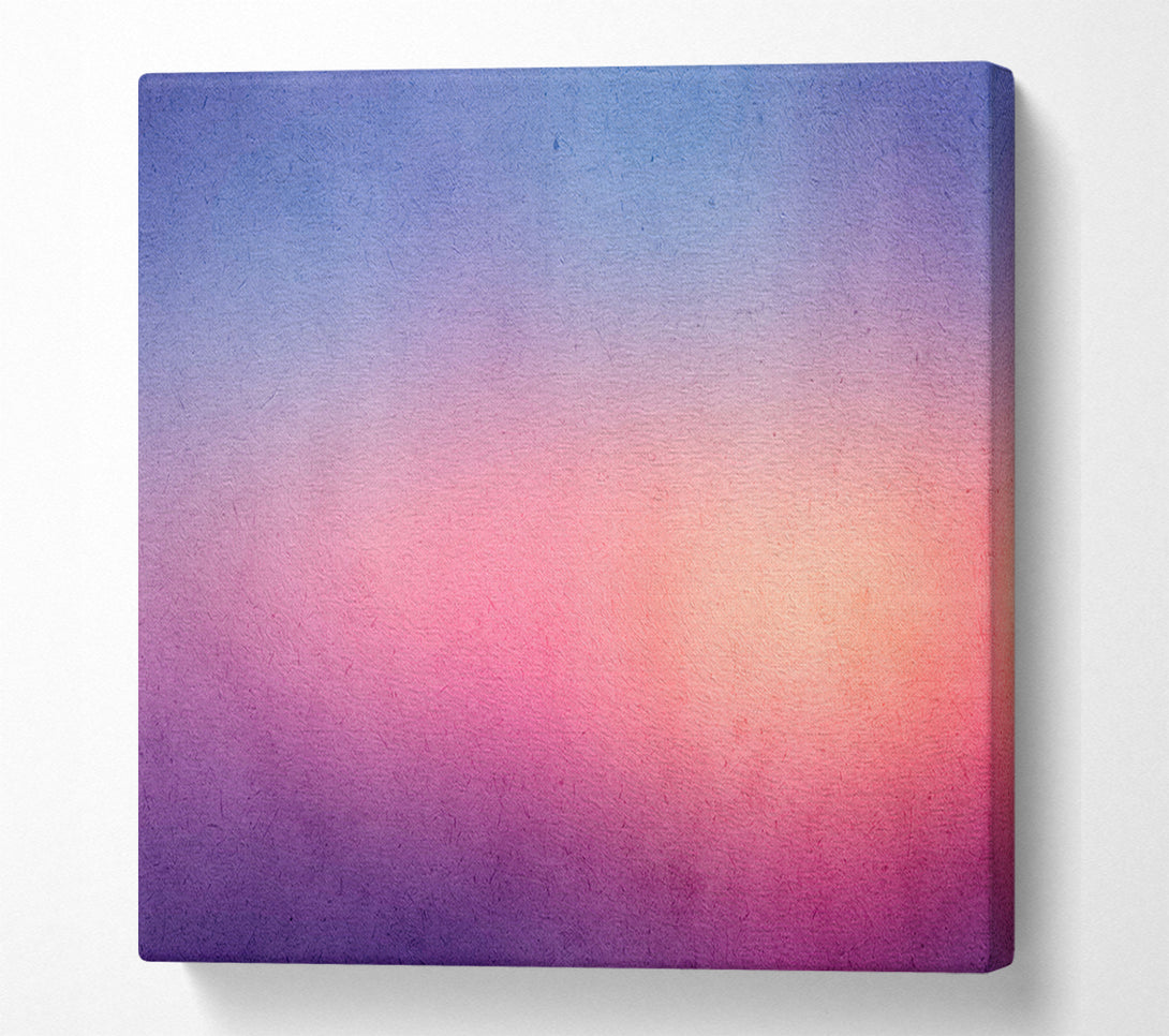  A Canvas Print of Royal Blue To Peach Fade Canvas Print