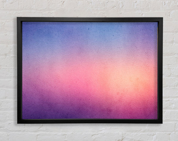 Royal Blue To Peach Fade Framed Print