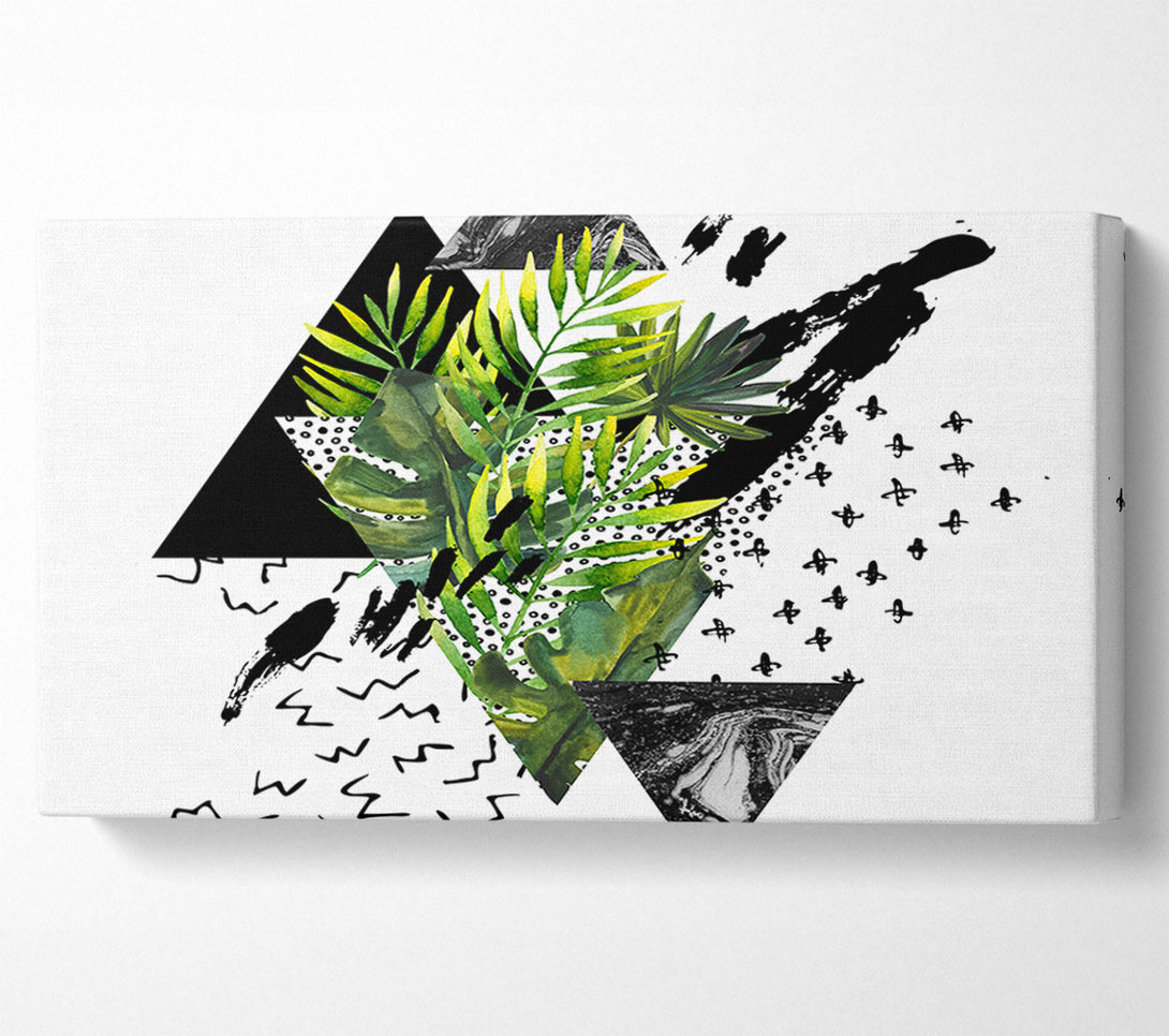  A Canvas Print of Black Triangle Modern Branch Canvas Wall Art