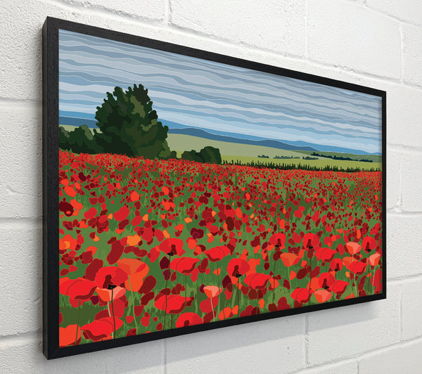 Red Poppy Field Flowers