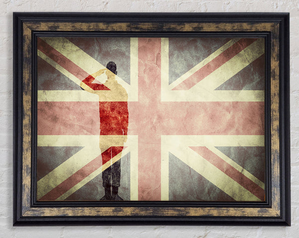 Salute The Flag Framed Print