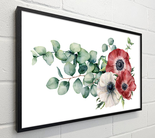 Green Leafed Flower Trio