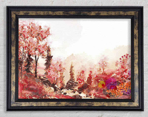 The Orange Forest Of Serenity Framed Print