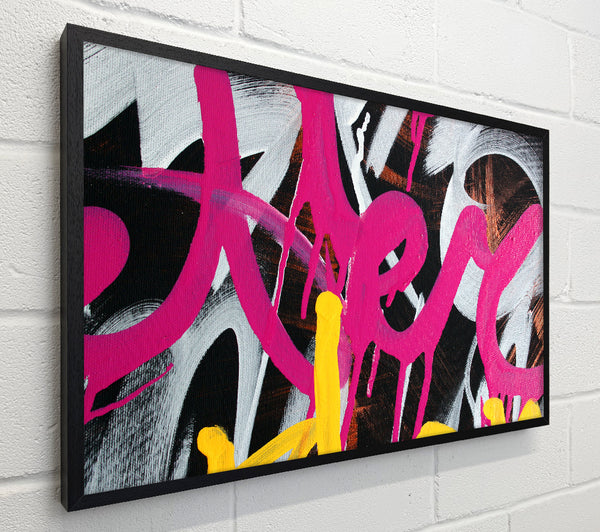 Swirl Of Pink Graffiti