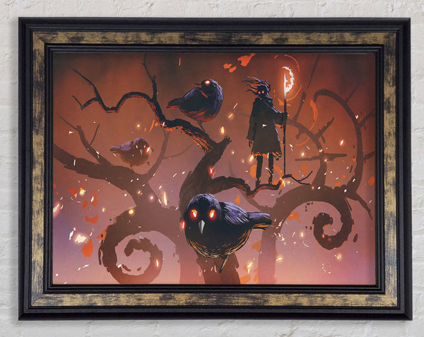 The Crow Branch Framed Print