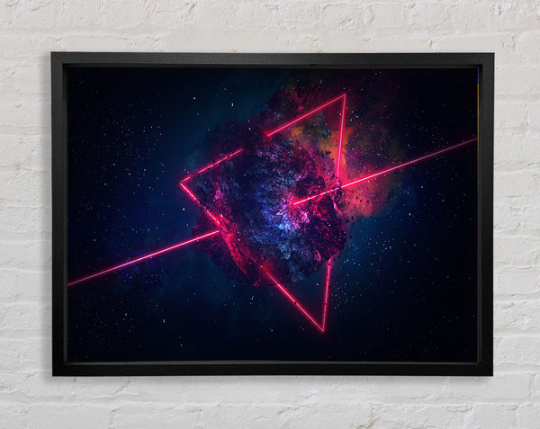 Triangle In Space Framed Print