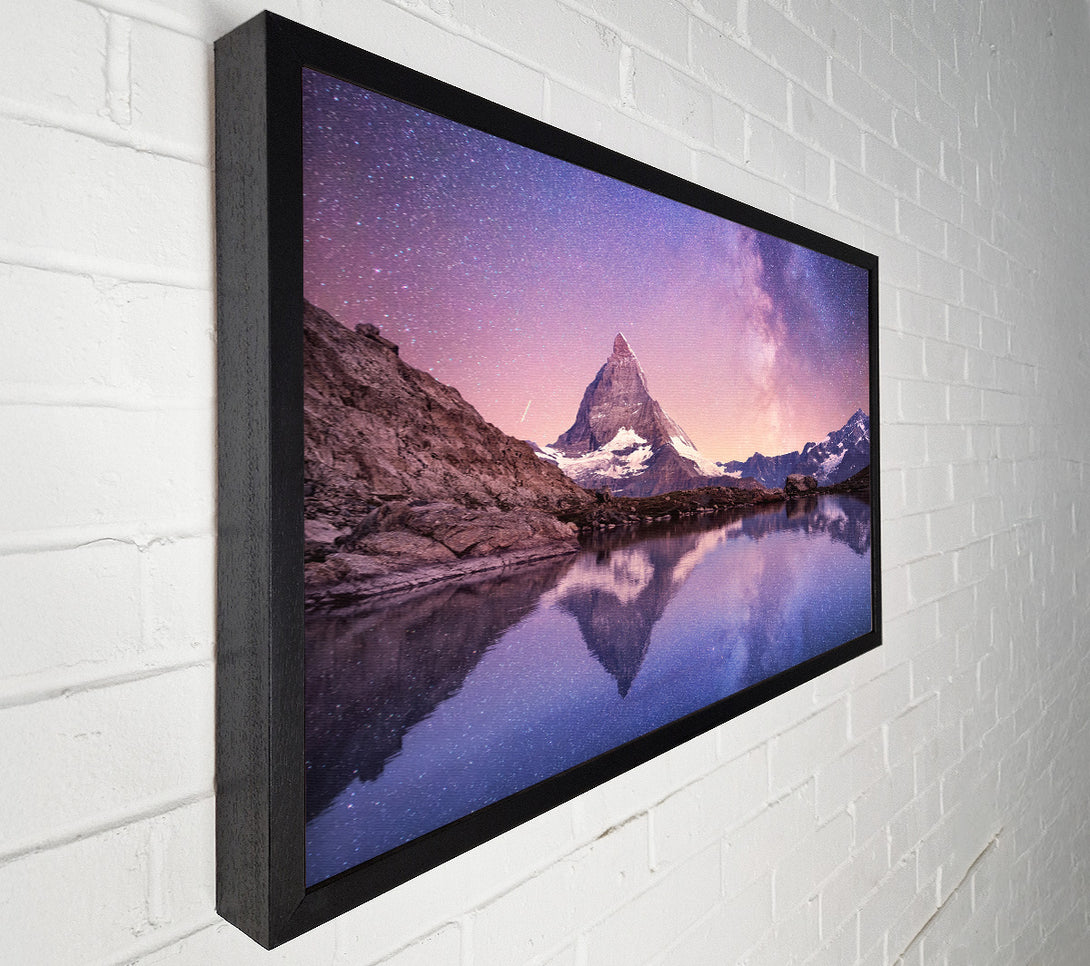  A Canvas Print of Mountains On The River Reflections Star Canvas Print