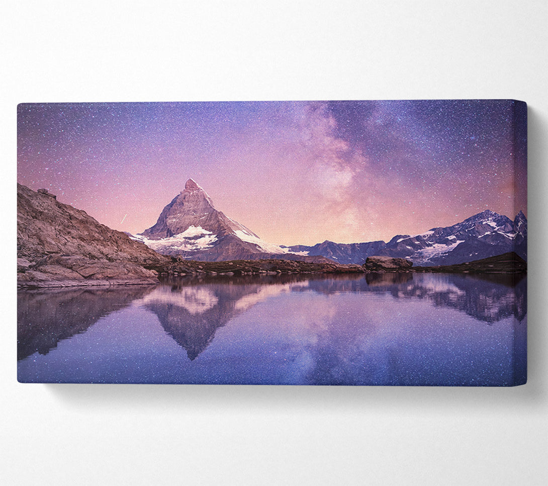  A Canvas Print of Mountains On The River Reflections Star Canvas Print