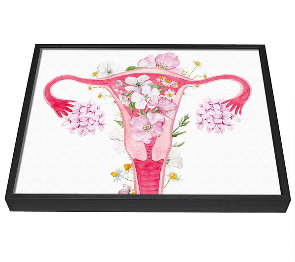 A picture of a Floral Female Anatomy framed canvas print sold by Wallart-Direct.co.uk