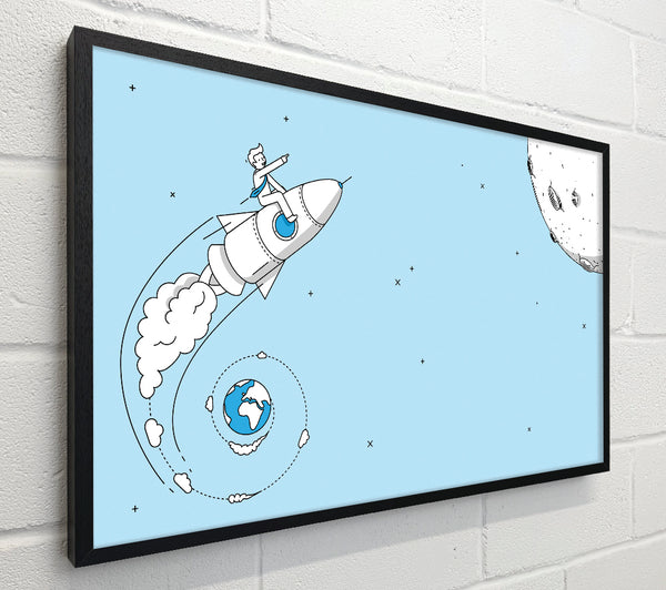 Rocket Ship To The Moon Space