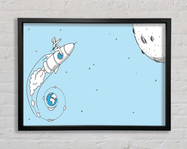 Raketenschiff zum Mond Weltraum