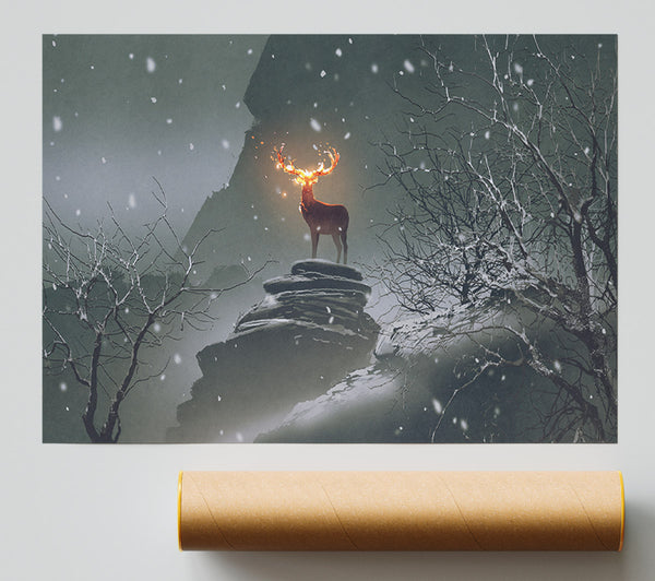 Fire Stag Print