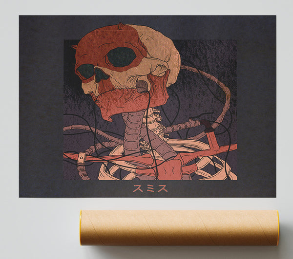 Japanese Skeleton Poster