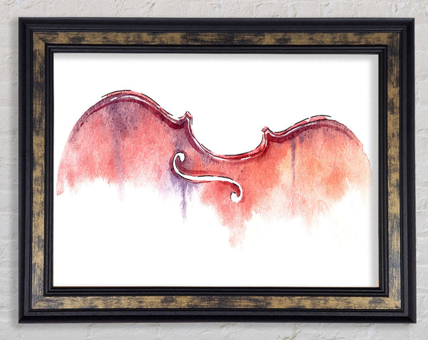 Violin Half Art Framed Print