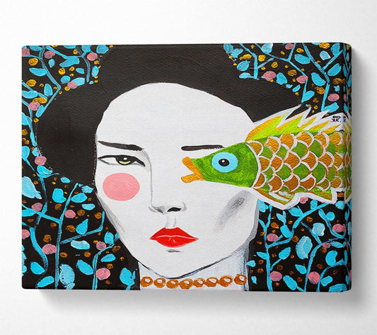 Geisha Fish Canvas Wall Art