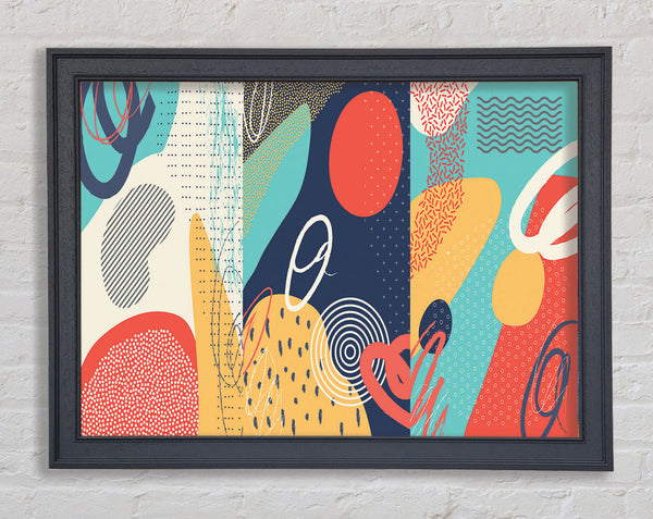 Modern Shapes Framed Print
