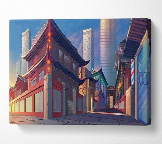 The Streets Of Japan Canvas Wall Art
