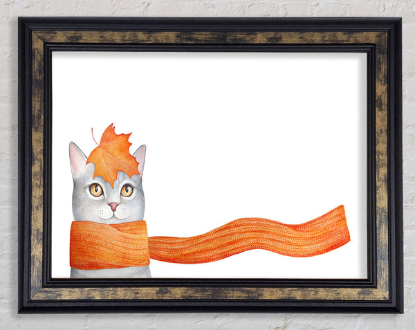 Cat With An Orange Scarf