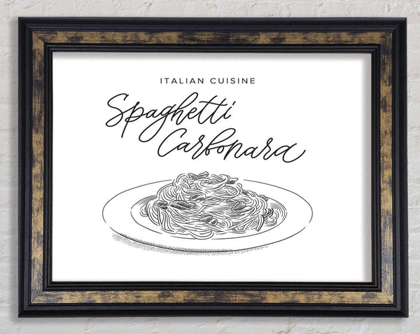Italian Cuisine Spaghetti Framed Print