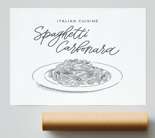 Italian Cuisine Spaghetti Print